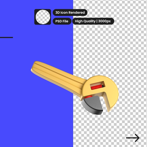 Psd 3d イラスト 調整可能なレンチ