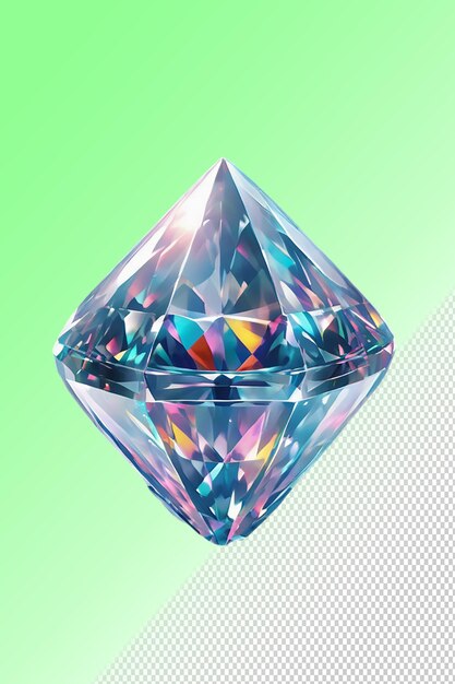 PSD psd 3d-illustratie diamant geïsoleerd op doorzichtige achtergrond