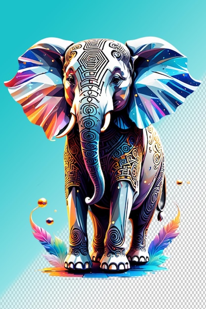 PSD psd 3d-illustratie elefant geïsoleerd op een doorzichtige achtergrond