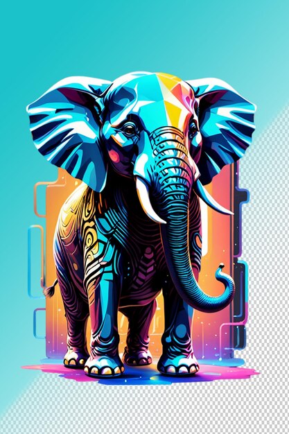 PSD psd 3d-illustratie elefant geïsoleerd op een doorzichtige achtergrond