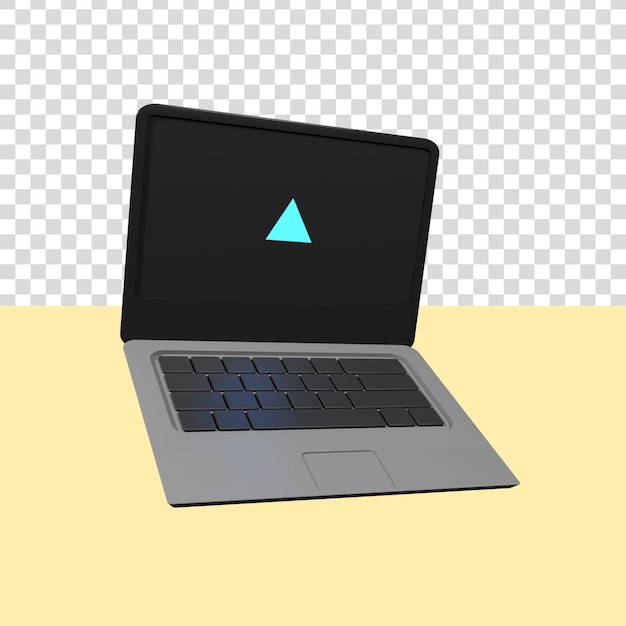 PSD psd 3d illustratie grijze laptop