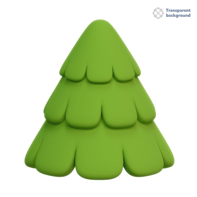 PSD psd 3d illustratie groene kerstboom