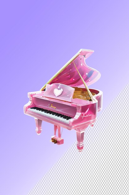 PSD psd 3d-illustratie piano geïsoleerd op doorzichtige achtergrond