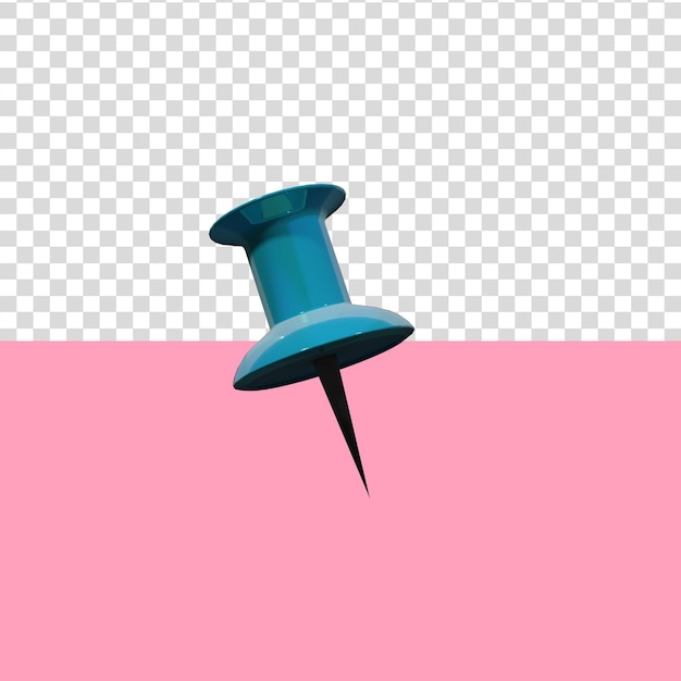 PSD psd 3d illustratie push pin icoon