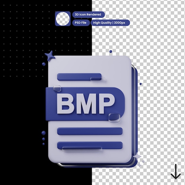 PSD psd 3d illustratie van bmp-formaat