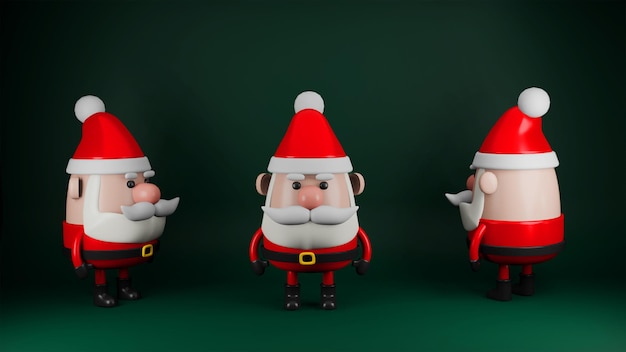 PSD psd 3d illustratie van de kerstman