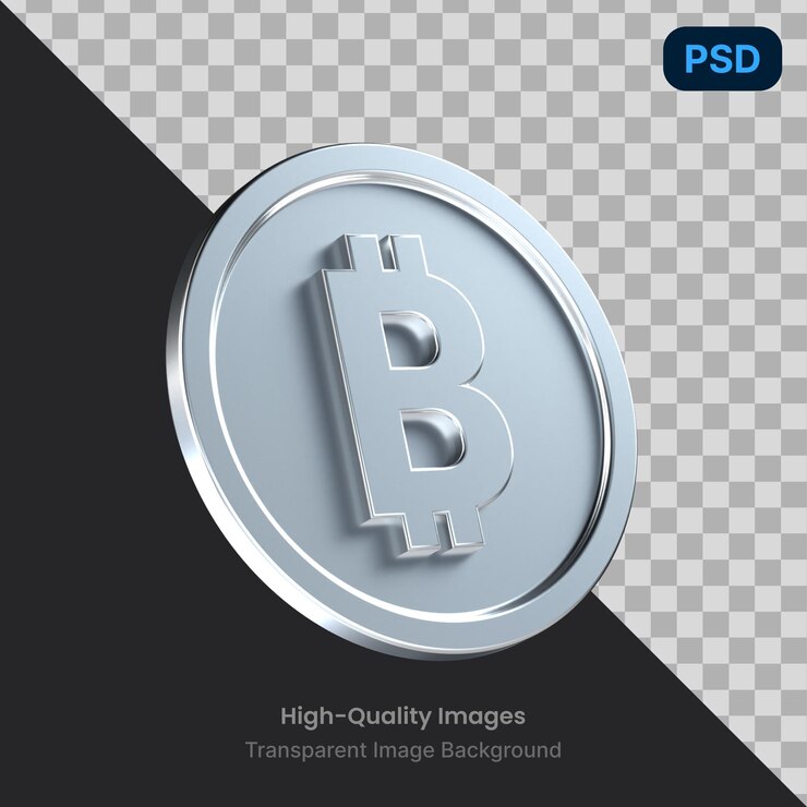 PSD psd 3d illustratie van een bitcoin