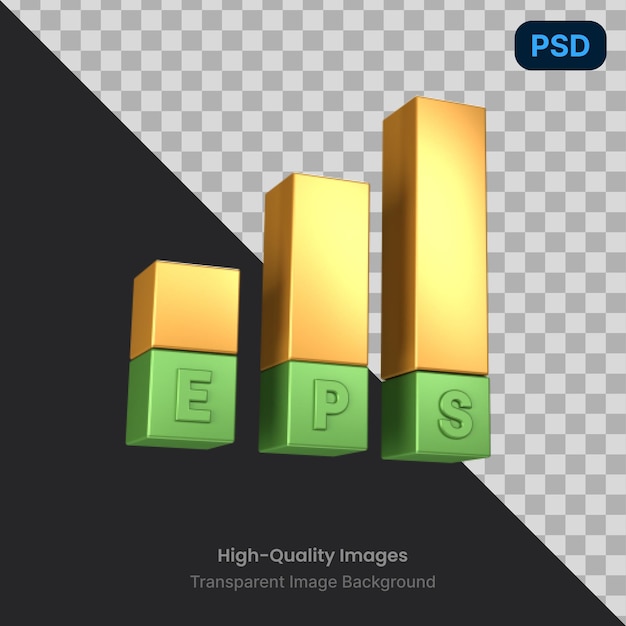 Psd 3d illustratie van een EPS