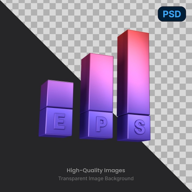 Psd 3d illustratie van een EPS