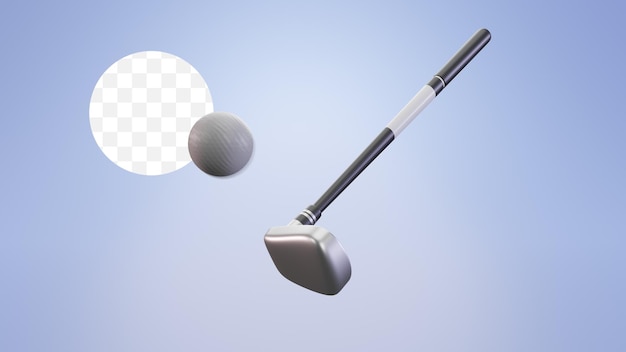 PSD psd 3d-illustratie van een golfbaan