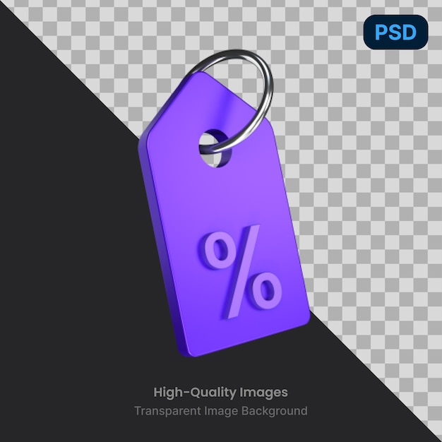 Psd 3d illustratie van een korting