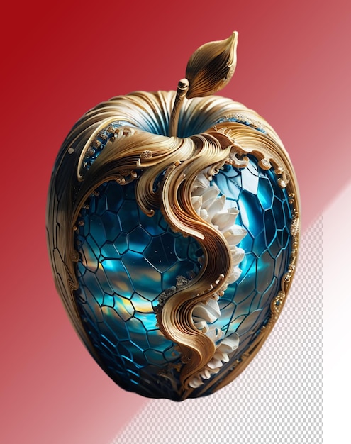 Psd 3d illustration apple isolated on transparent background