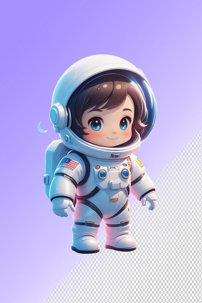 PSD psd 3d イラスト 透明な背景に孤立した宇宙飛行士