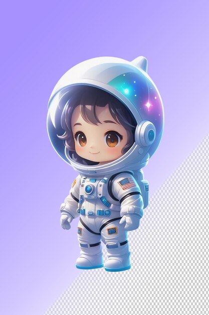 Psd 3d illustration astronaut isolated on transparent background