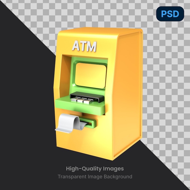 PSD psd 3d illustration of a atm
