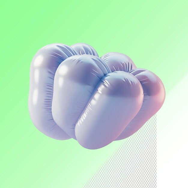 PSD psd 3d иллюстрационные воздушные шары, изолированные на прозрачном фоне