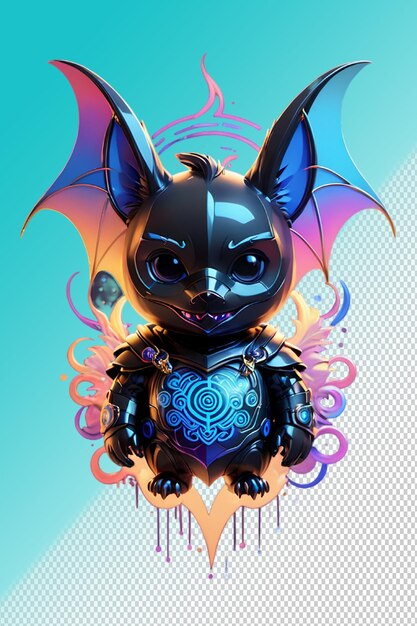 PSD psd 3d illustration bat isolated on transparent background