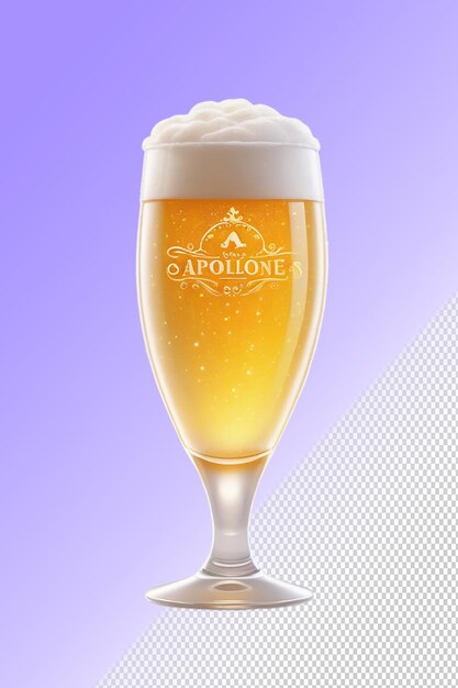Psd 3d illustration beer isolated on transparent background