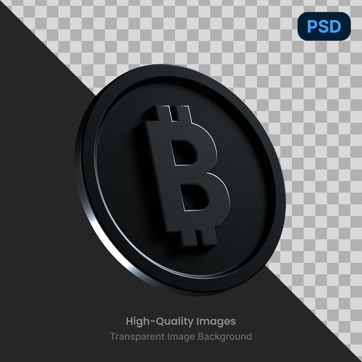 PSD psd 3d иллюстрация биткойна