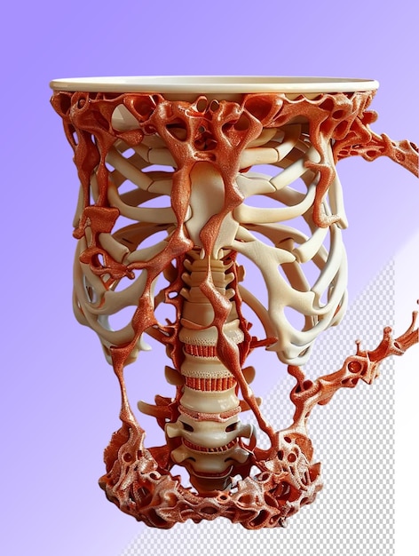 PSD psd 3d illustration bone isolated on transparent background