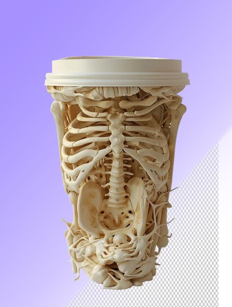 PSD psd 3d illustration bone isolated on transparent background