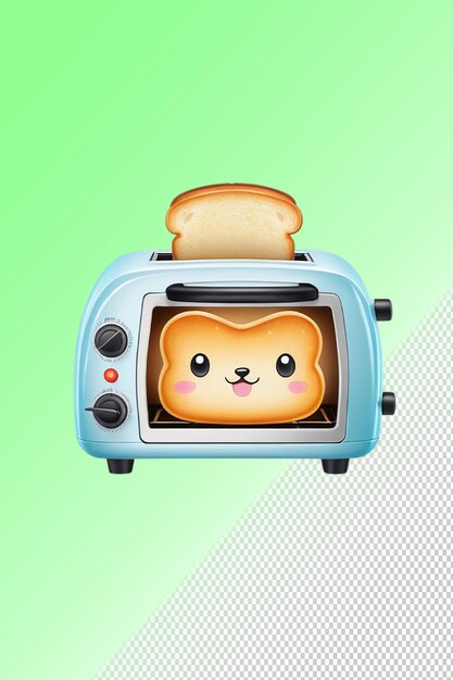 Psd 3d illustration bread isolated on transparent background