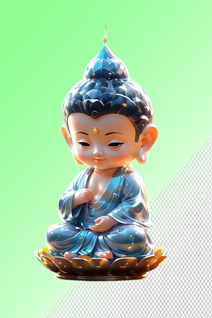 Psd 3d illustration buddha isolated on transparent background