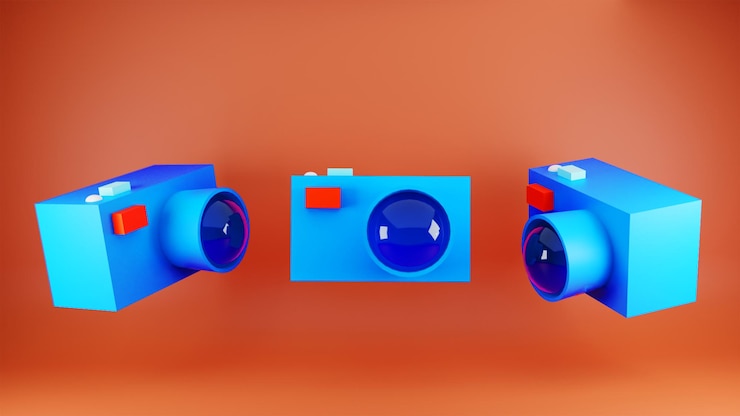 PSD psd 3d illustration of camera