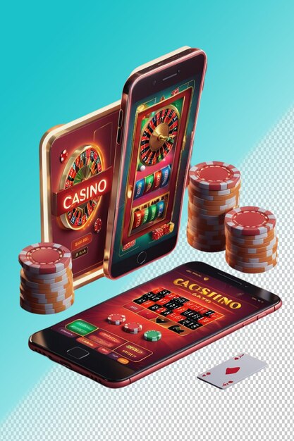 PSD psd 3d illustration casino isolated on transparent background