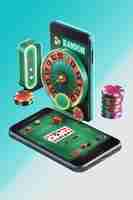 PSD psd 3d illustration casino isolated on transparent background