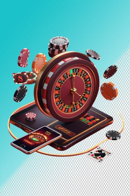 PSD illustrazione psd 3d casino isolato su uno sfondo trasparente