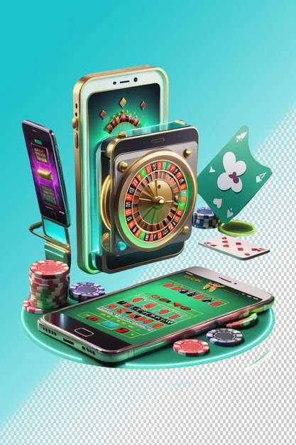 PSD psd 3d illustration casino isolated on transparent background