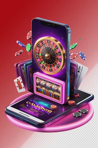 PSD psd 3d illustration casino isolated on transparent background