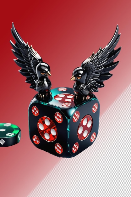 Psd 3d illustration casino isolated on transparent background