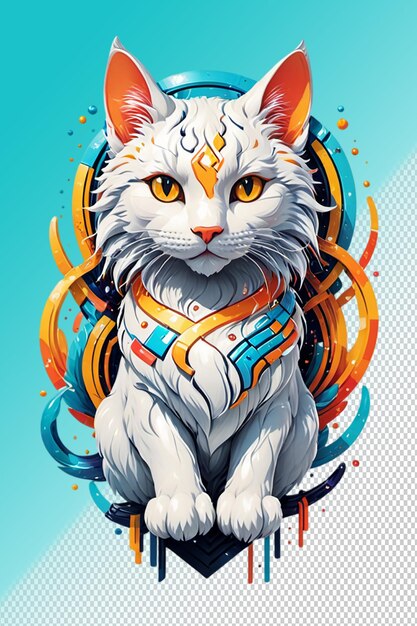 PSD psd 3d illustration cat isolated on transparent background