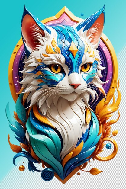 PSD psd 3d illustration cat isolated on transparent background