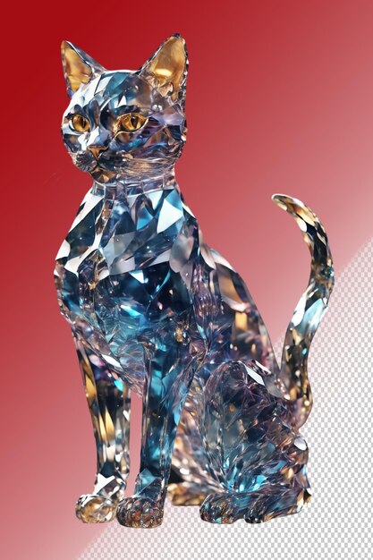 PSD psd 3d illustration cat isolated on transparent background