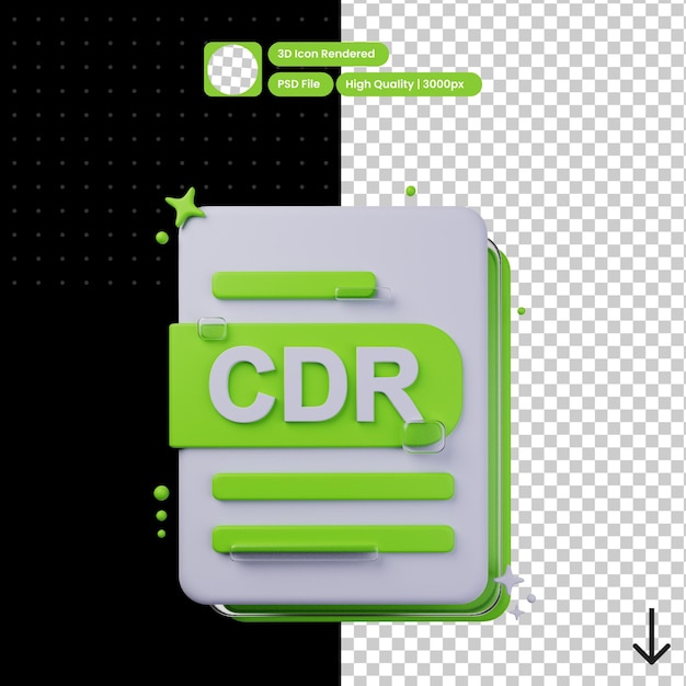 PSD psd 3d illustration of cdr format