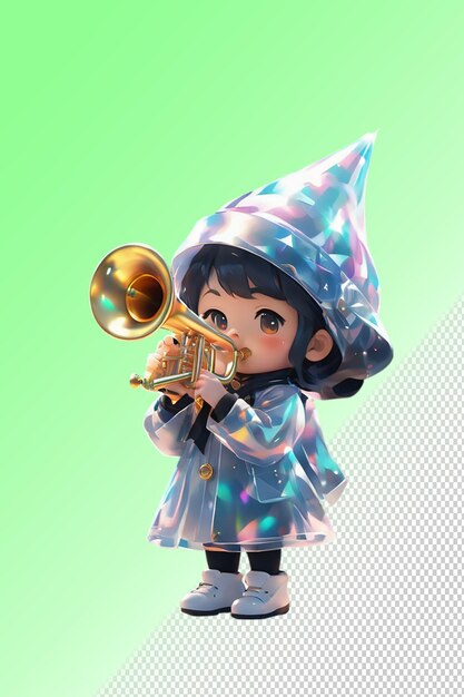 PSD psd 3d 일러스트레이션 투명한 배경에 고립된 chibi