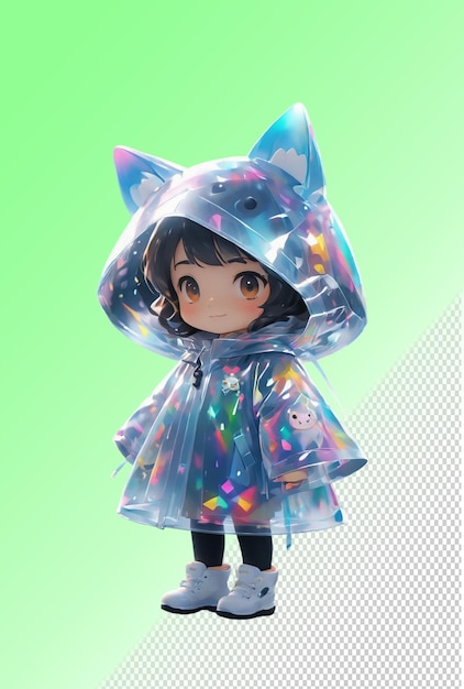 PSD psd 3d illustration chibi isolated on transparent background