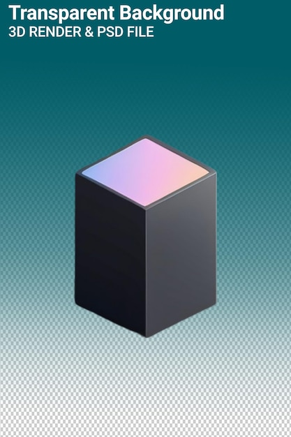 PSD psd 3d illustration cube isolated on transparent background