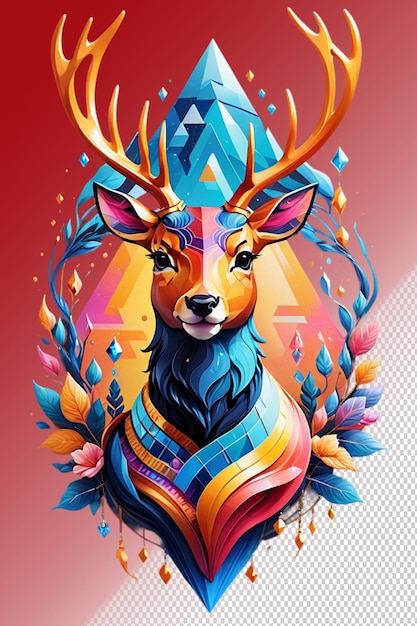 PSD psd 3d illustration deer isolated on transparent background