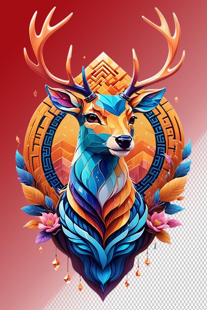 Psd 3d illustration deer isolated on transparent background