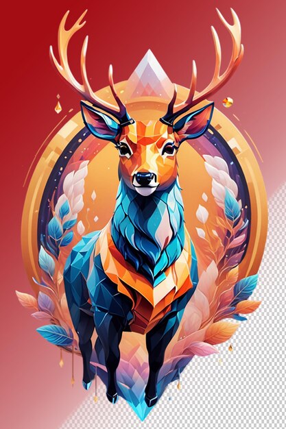 PSD psd 3d illustration deer isolated on transparent background