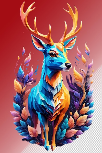 PSD psd 3d illustration deer isolated on transparent background
