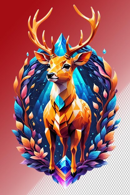 PSD psd 3d illustration deer isolated on transparent background