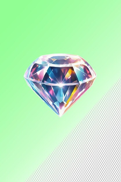 PSD psd 3d illustration diamond isolated on transparent background