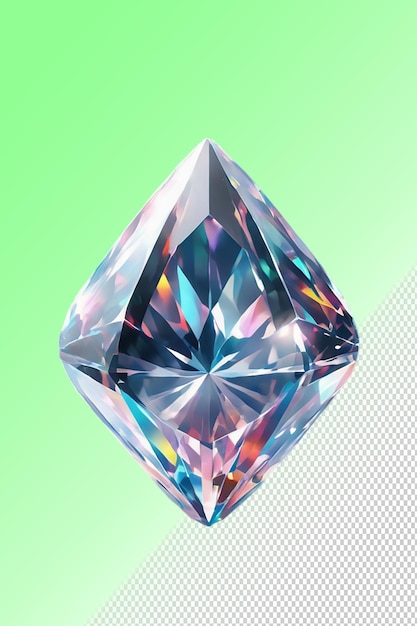 PSD psd 3d illustration diamond isolated on transparent background