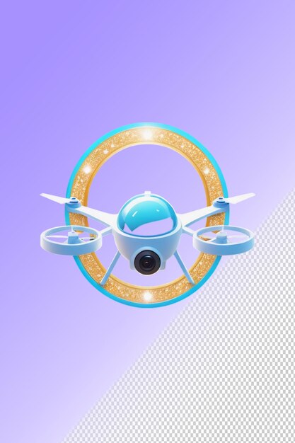 PSD psd 3d illustration drone isolated on transparent background