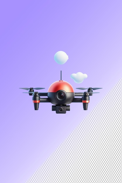 PSD psd 3d illustration drone isolated on transparent background